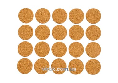 Протектор самоклеючий корковий VOREL 20мм, набір 20шт [60/720]