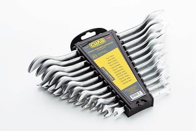 Набір ключів ріжкових CrV 6-23, 24x27, 25х28, 30х32мм (12шт) СИЛА