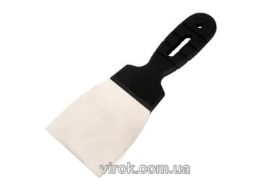 Шпатель малярний VIROK : 100 мм. нержавійка, пластмасова ручка [130]