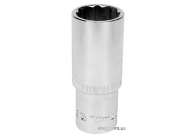 Головка торцева 12-гранна YATO : подовжена, квадрат 1/2", М= 23 мм, L= 77 мм [12/60/120]