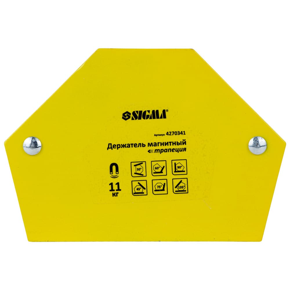 Магніт для зварки трапеція 11кг 78×32×47×28.5мм (30,45,60,90,75,135°) SIGMA (4270341)