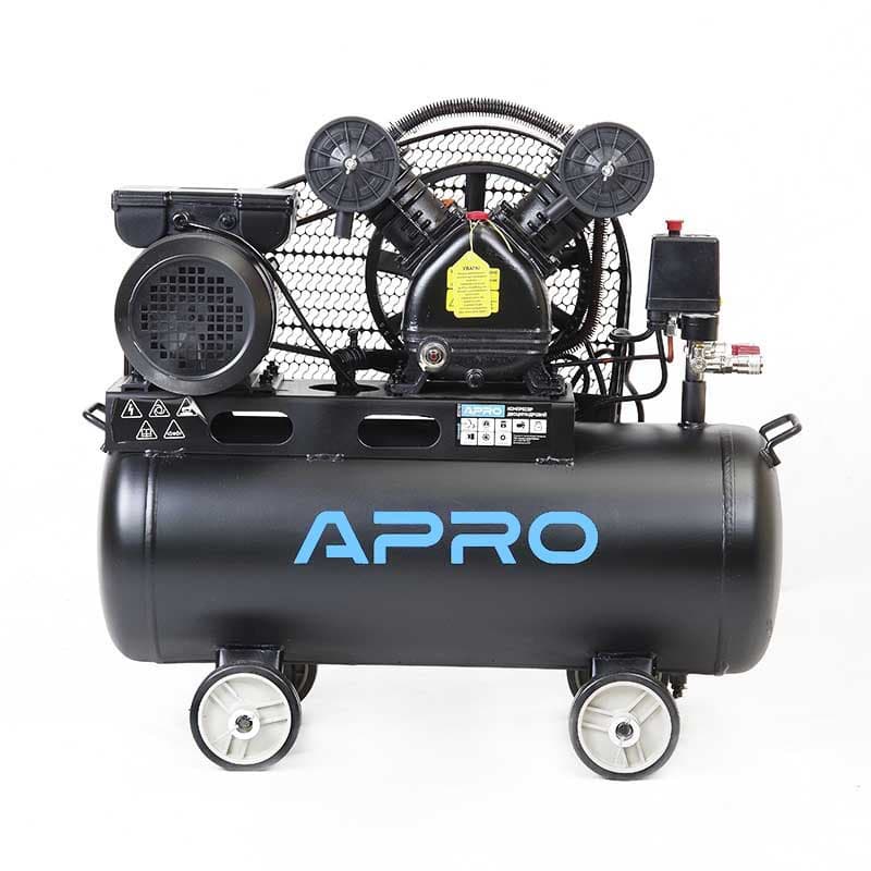 APRO Компресор двоциліндровий пасовий OFBD-50 8 Бар 2.2 кВт 402 л/хв 50 л (2 крана) + Олива 0,5 л