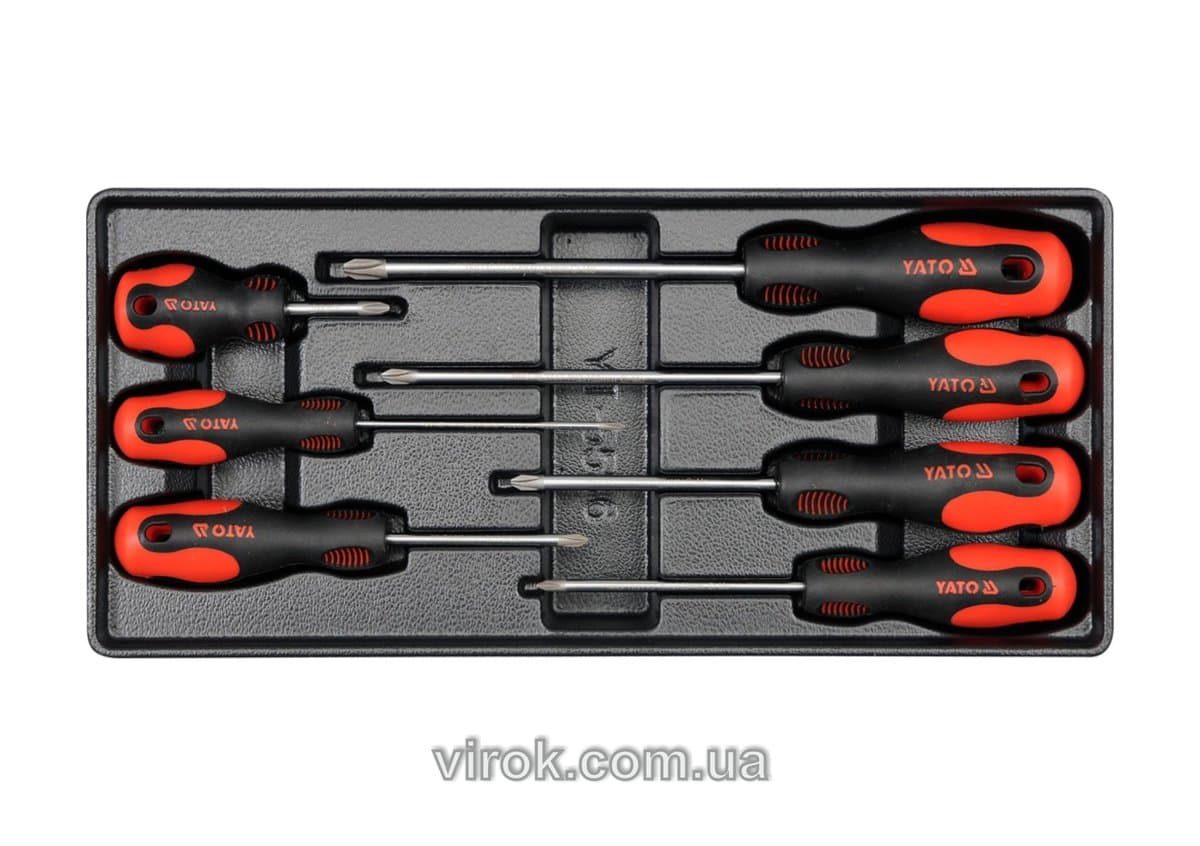 Вклад до інструментальної шафи YATO : хрестові викрутки, 7 шт. [8]