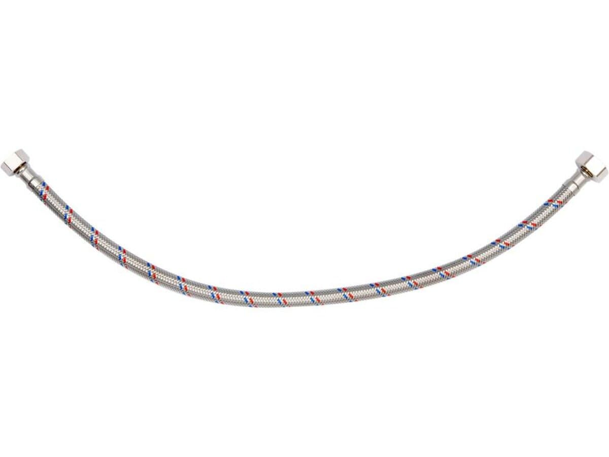 Шланг водопровідний з опліткою з нерж сталі FALA l= 500мм, Ø= 8/12, з'єднання F-1/2" х F-3/8" 1 МПа