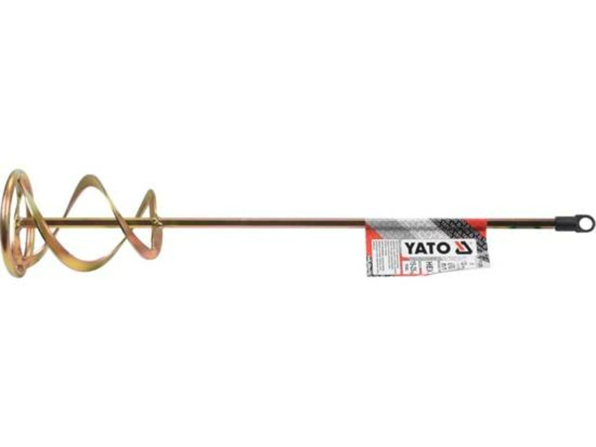 Міксер для буд.сумішей оцинкований YATO: Ø=120 x 600мм, НЕХ, 15-25 кг [14]