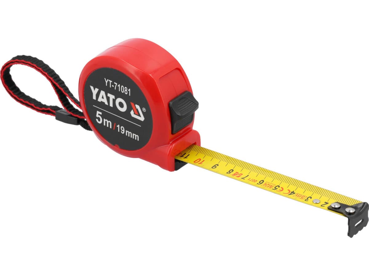 Рулетка вимірювальна YATO : L= 5 м x19 мм, [12/120]