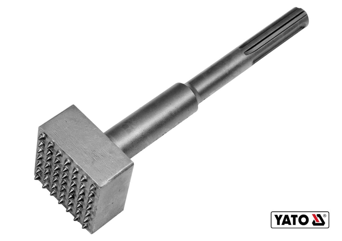 Долото-бучарда для вирівнювання поверхні бетона YATO : SDS-Max, L= 240 мм, стопа- 60х60 мм [5/10]