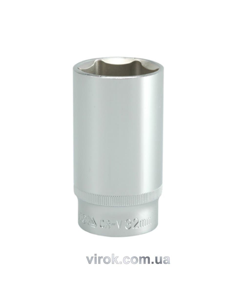 Головка торцева 6-гранна YATO : подовжена, квадрат 1/2", М= 32 мм, L= 76 мм [6/24/48]