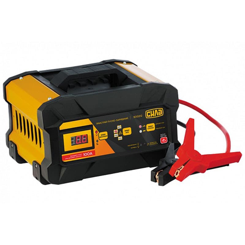 СИЛА Пристрій пуско-зарядний 15А (100А) 6/12В (цифровий дисплей)