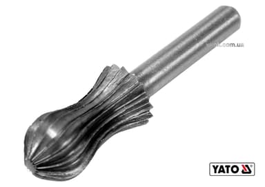 Фреза грушоподібна по металу YATO : Ø13 x 25/55 мм, HSS 4241, хвостовик- Ø6 мм [80]