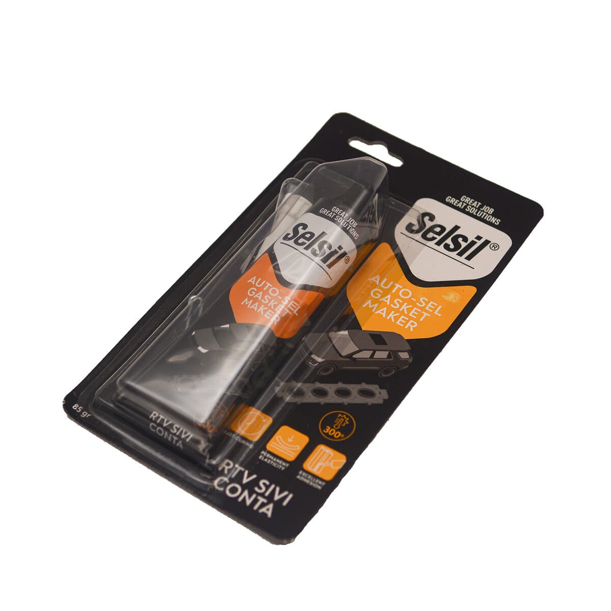 Герметик силіконовий термостійкий SELSIL Тюбик (СІРИЙ) для автомобілів, 85 гр [24]