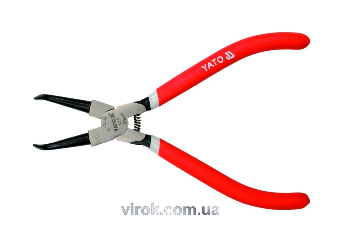 Знімач стопорних кілець YATO загн. (зжим) l=180мм [6/24]