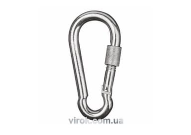 Карабін оцинкований з гвинтом, 6 мм