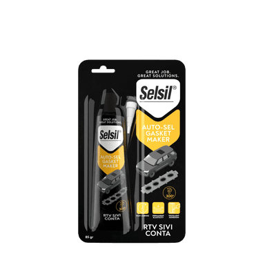 Герметик силіконовий термостійкий SELSIL Тюбик (ЧОРНИЙ) для автомобілів, 85 гр [24]