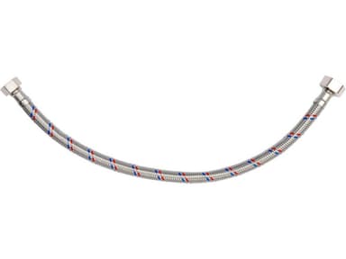 Шланг водопровідний з опліткою з нерж сталі FALA l= 400мм, Ø= 8/12, з'єднання F-1/2" х F-3/8" 1 МПа