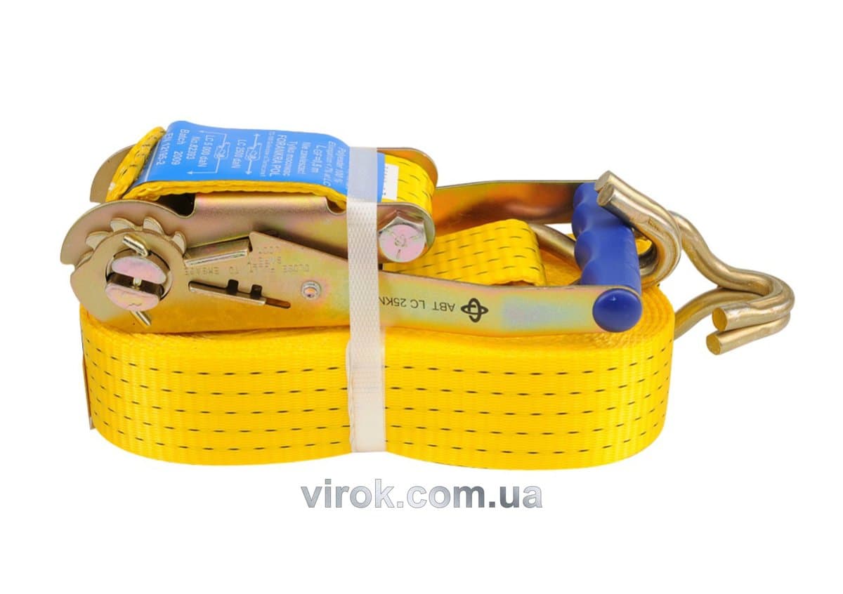 Пас для кріплення багажу з тріщаткою VOREL : 2500 daN, 50мм х 8м [6]