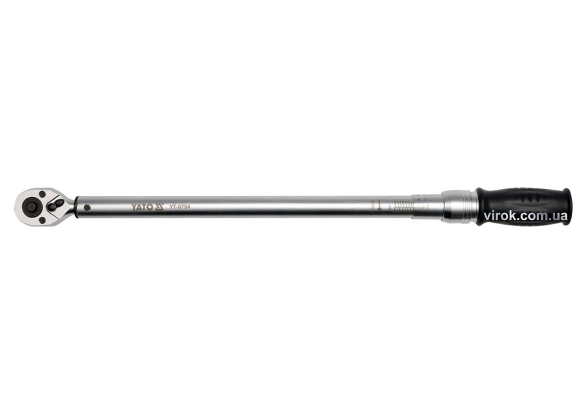 Ключ динамометричний YATO : квадрат 1/2", F= 60- 340 Нм, L= 613 мм [10]