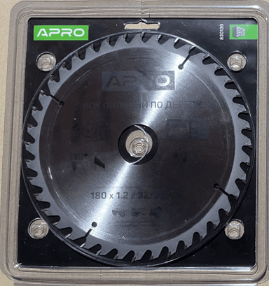 Диск пильний по дереву 180х32(30)х40Т APRO