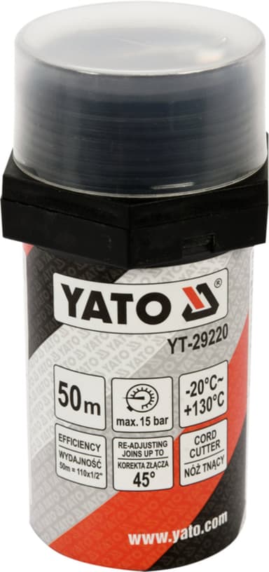 Нитка ущілювальна різьбових сполучень YATO, l= 50 м, для тиску ≤ 15 Bar, в капсулі [25]