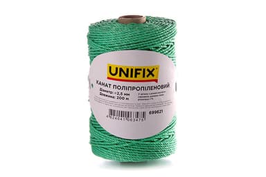 Канат поліпропіленовий 2,5мм 200м UNIFIX