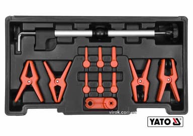Затискачі для металевих і гнучких проводів YATO : 12 шт + кейс(DW)