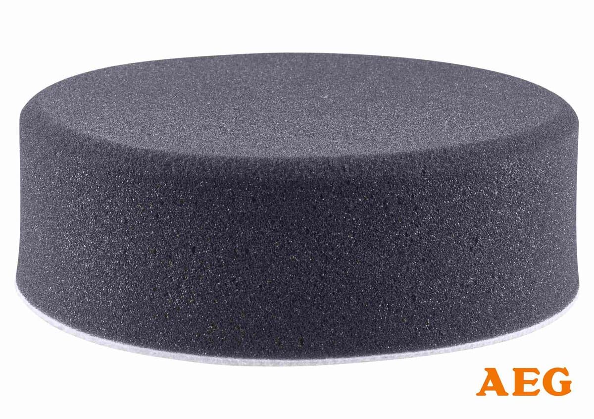 Губка полірувальна м'яка, з липучкою "Велкро" AEG : Ø150 x 50 мм