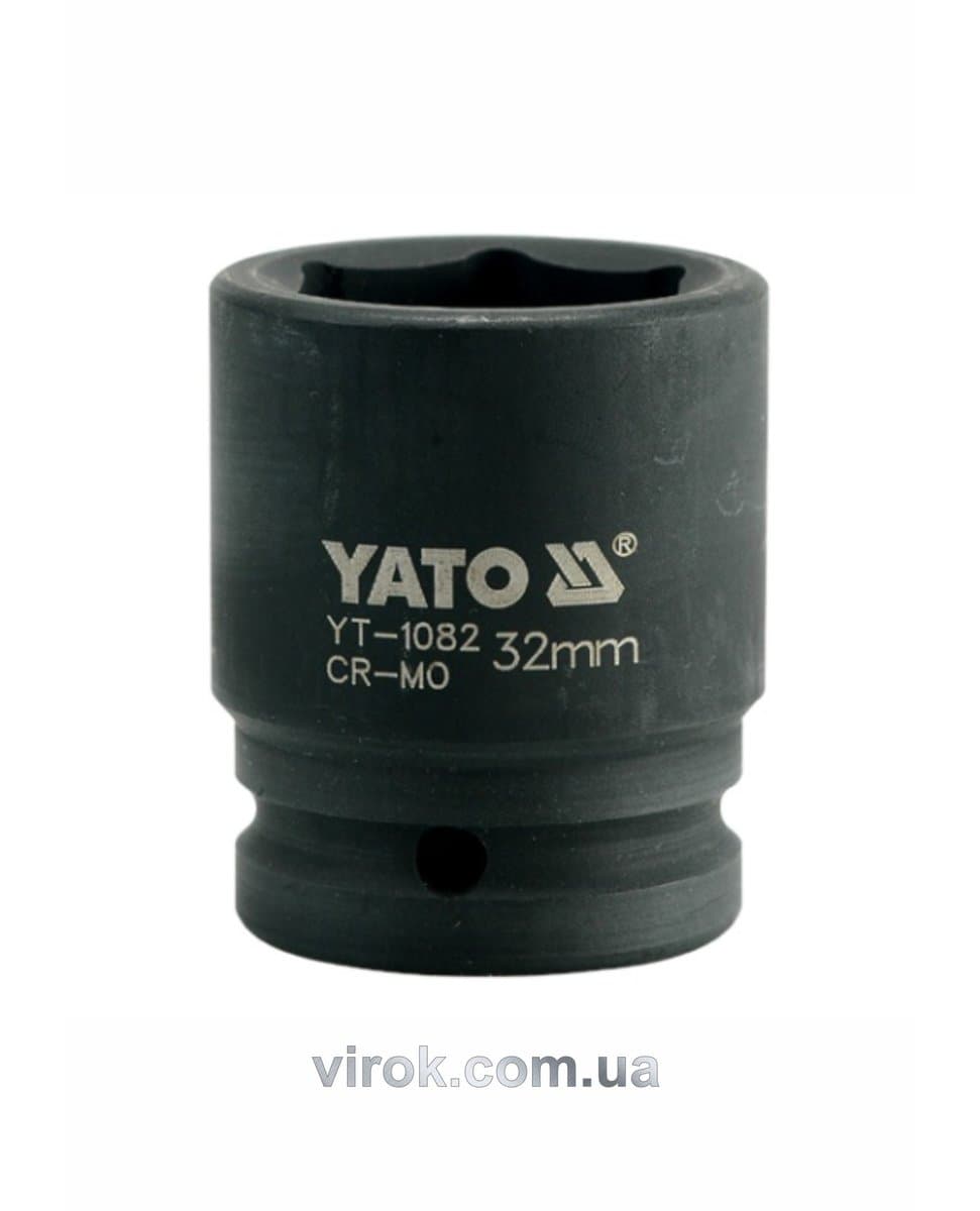 Головка торцева ударна 6-гранна YATO : квадрат 3/4", М= 32 мм, L= 56 мм [12/48]