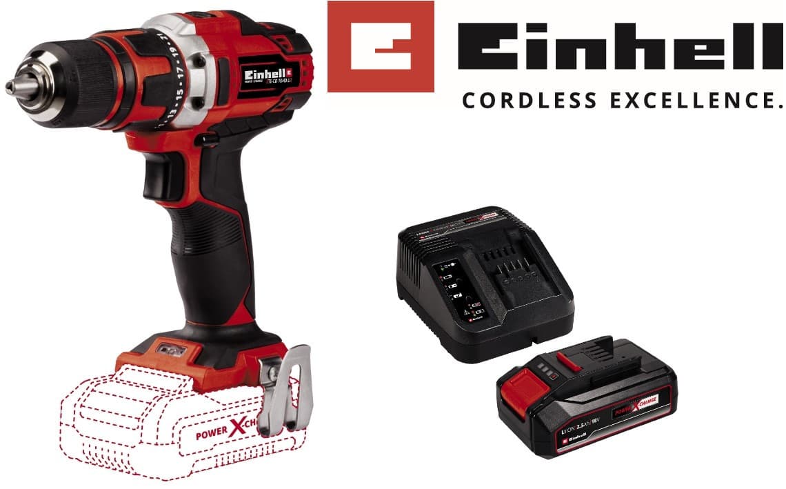 Акумуляторна дриль Einhell TE-CD 18/40 Li Kit 2.5 Ah (4513925-16)
