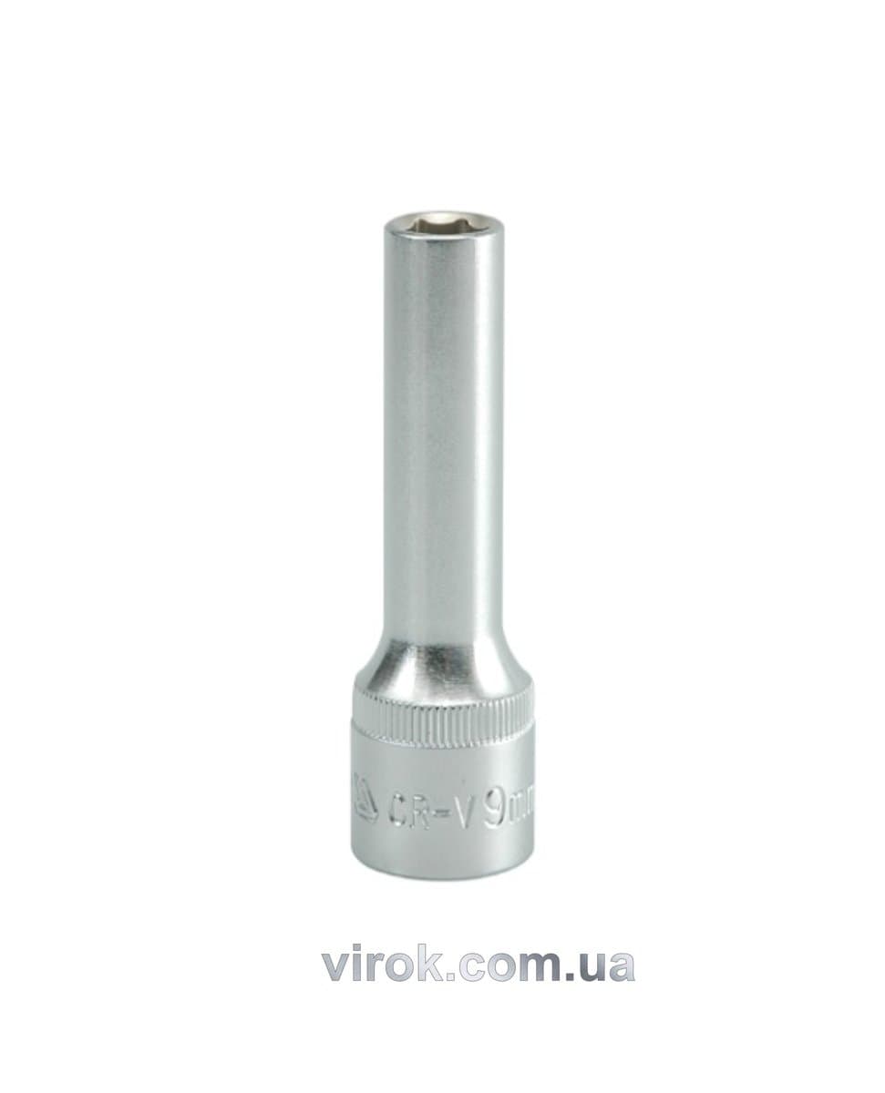 Головка торцева 6-гранна YATO : подовжена, квадрат 1/2", М= 9 мм, L= 76 мм [12/60/120]