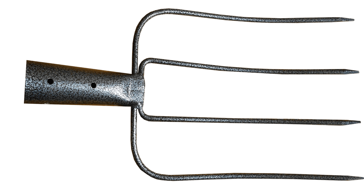 Вила ,молоткове пофарбування , 4 зубці без держака