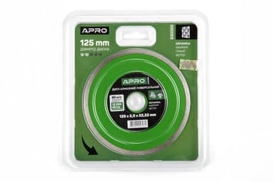 Диск відрізний по бетону 125х2х22.22мм (16-18%) Cуцільний APRO