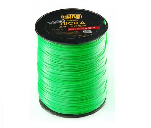 Лiска для тримера 2,4мм квадрат 450м СИЛА
