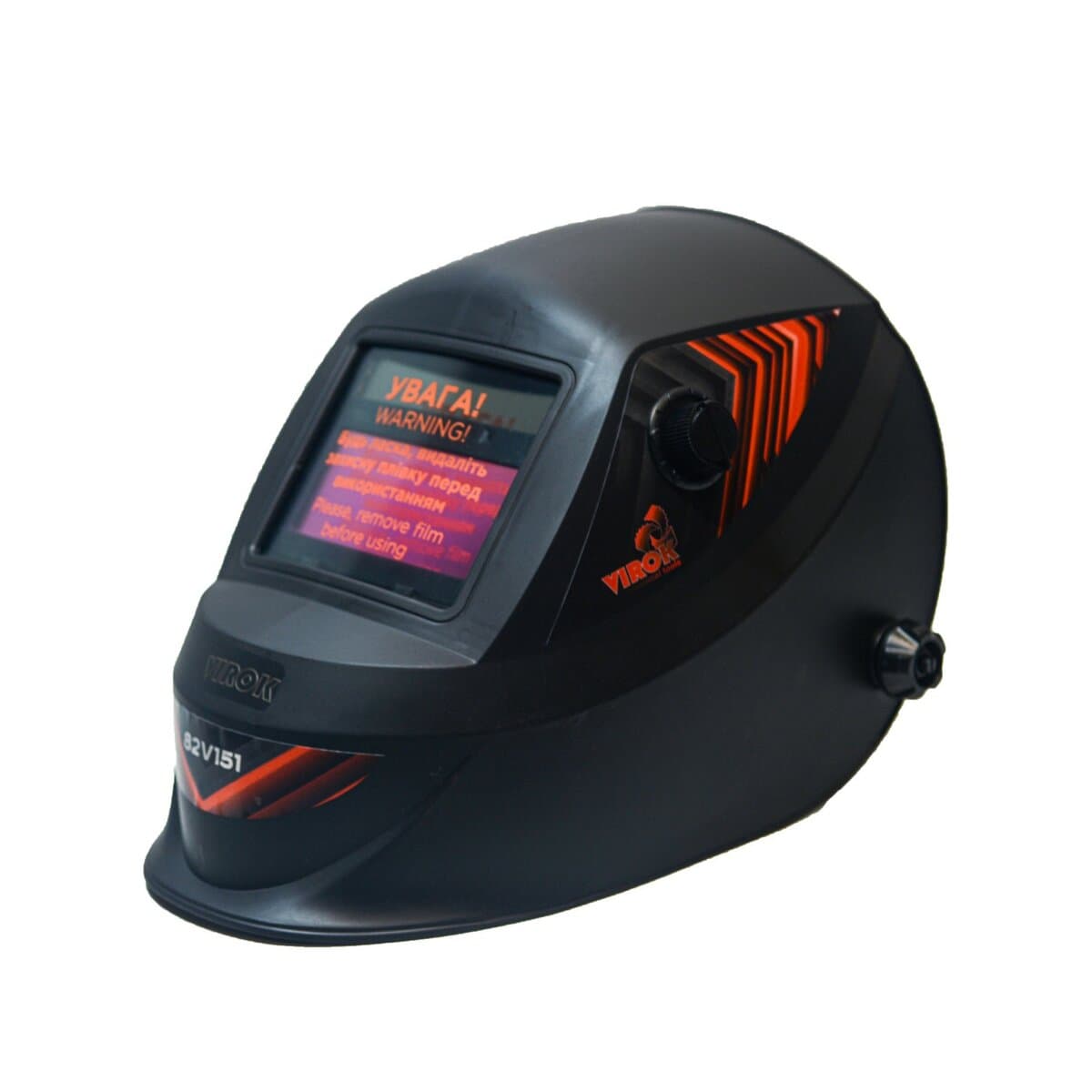 Маска зварювальника VIROK з автозатемнювальним світлофільтром,110 х 90 мм(93x50 мм)