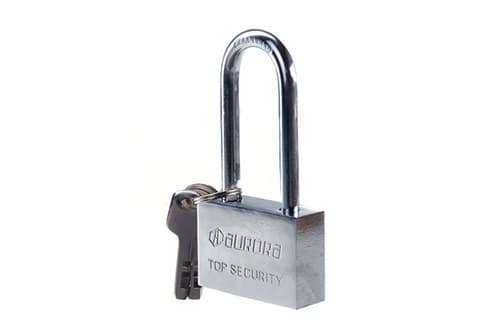 Замок навісний Extra довга дужка 52x36x17мм дисковий (фінський) ключ AURORA
