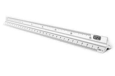 Лінійка масштабна алюмінієва 22х300мм СИЛА
