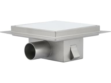 Трап підлоговий лінійний з нержавіючої сталі FALA WET-DRY; 15х 15х 2 см, сифон- 52 мм [10]