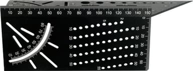 Кутник алюмінієвий стереометричний 3D YATO 150х 70х 215 мм з транспортиром і шаблонами отворів [10]
