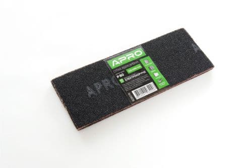 Сітка абразивна APRO P80 105*280мм електрокорунд (10шт)