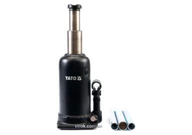 Домкрат гідравлічний стовбцевий YATO : 5 т, H = 220 - 500 мм, подвійний шток [2]