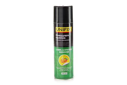 Очищувач наліпок з олією апельсину 250мл UNIFIX