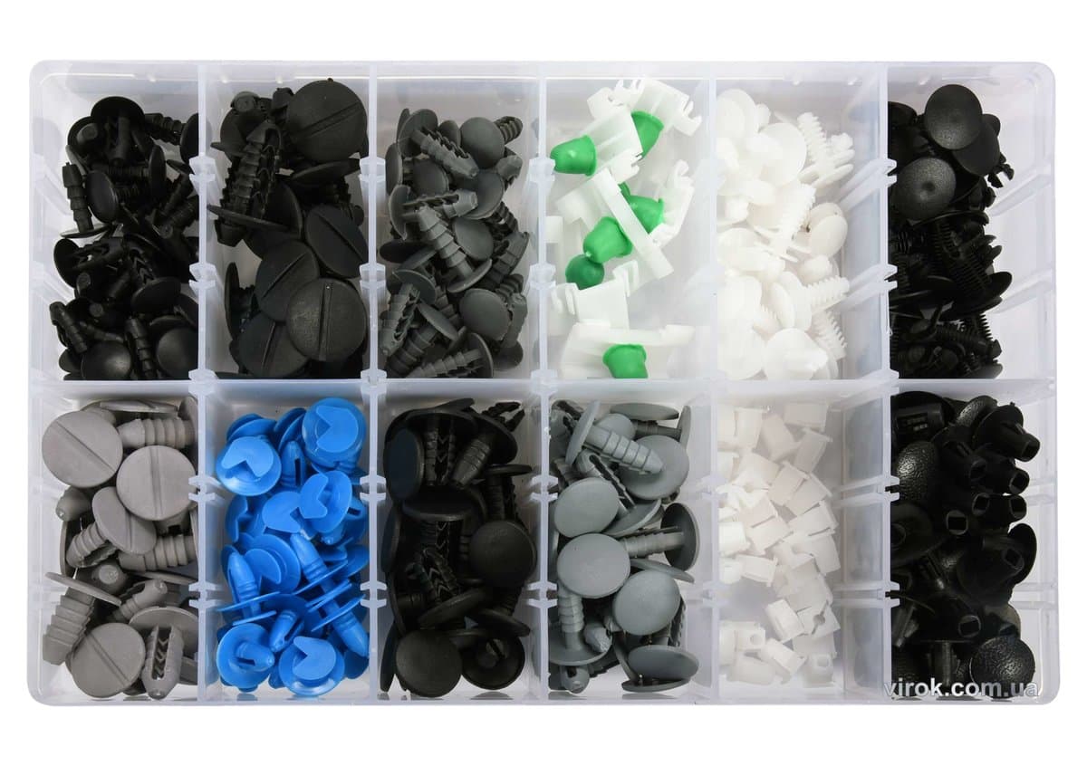 Шпинки для автосалоної обшивки FIAT YATO, різні, 12 типорозмірів, 308 шт. [20]