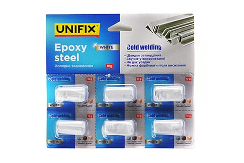 Холодне зварювання біле 6*10г (блістер) UNIFIX