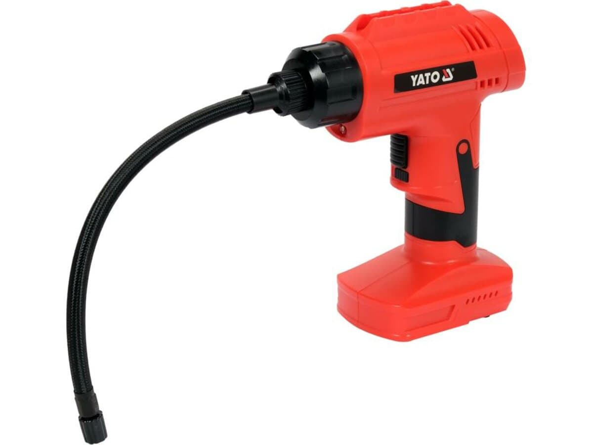 Компресор акумуляторний YATO: Li-Ion 120Вт, 2 Агод, 1 MPa, 25 л/хв, кабель- 25см, зарядн. пристрій