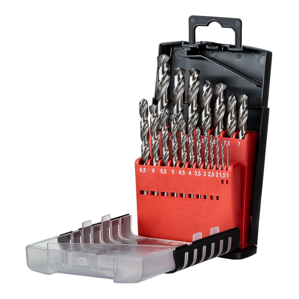 SIGMA Набір свердел для металу Р6М5 поліровані 19 шт. Ø1.0-10.0 мм (пласт-кейс +блістер) Ultra