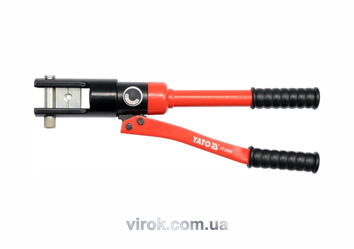 Кліщі ручні гідравлічні YATO для обтискання проводів S= 10-120 мм², l= 415 мм, [4]