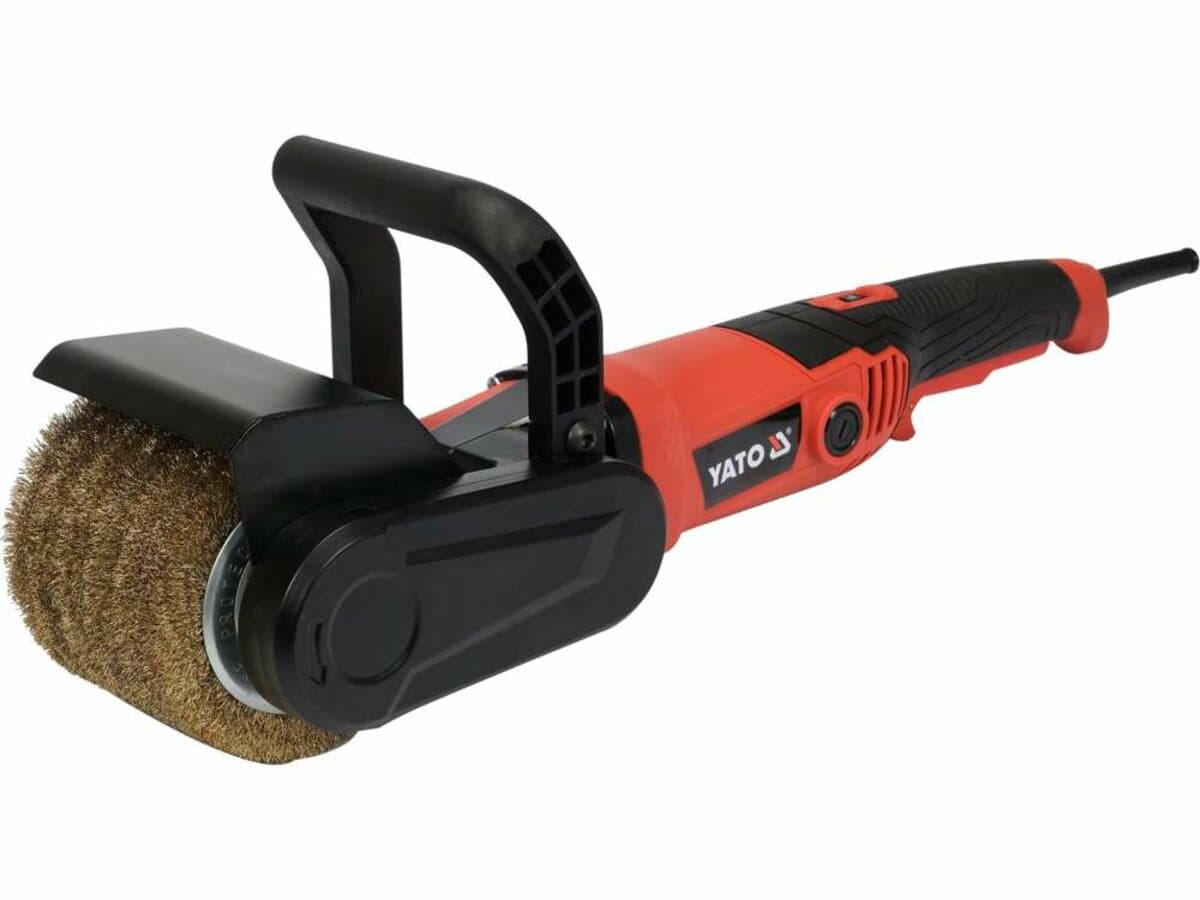 Шліфувально-браширувальна машинка по мет/дер YATO 230 В,1300 Вт, 900-3700 об/хв Ø=120/19х100 мм