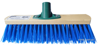 Щітка вулична промислова VIROK : 800 х 75 мм Синя (універсальна різьба+ребра жостк) термопластик