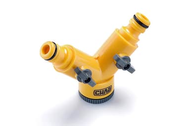 Розподільник 2-х канальний з адаптерами 1/2, вхід 1/2+3/4 СИЛА