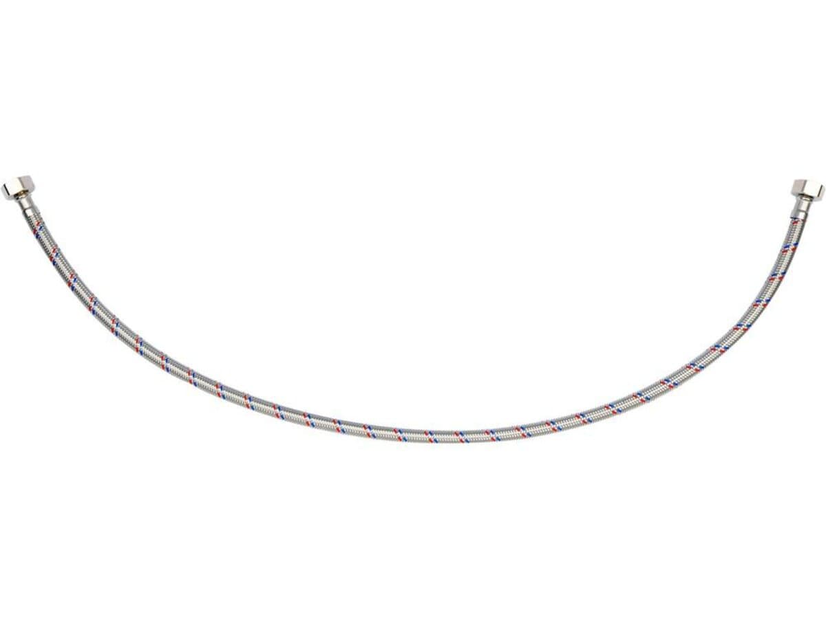 Шланг водопровідний з опліткою з нерж сталі FALA l= 800мм, Ø= 8/12, з'єднання F-1/2" х F-1/2" 1 МПа