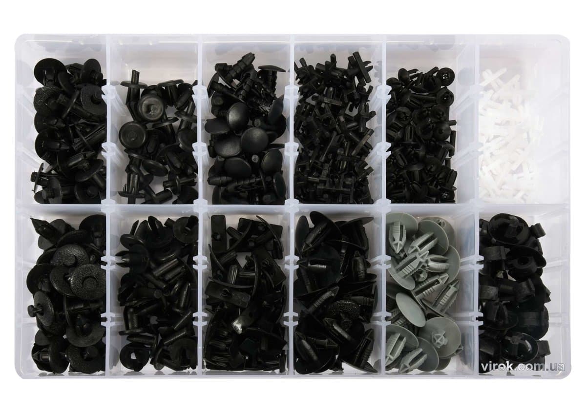 Шпинки для автосалоної обшивки VOLVO YATO, різні, 12 типорозмірів, 350 шт. [20]